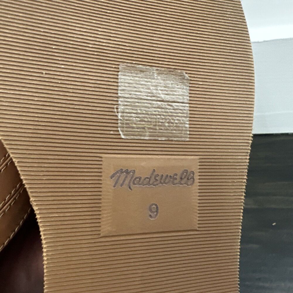 Madewell The Alina Platform Slides Slip-On Sandals Leather Desert Camel Size 9 - Picture 8 of 11